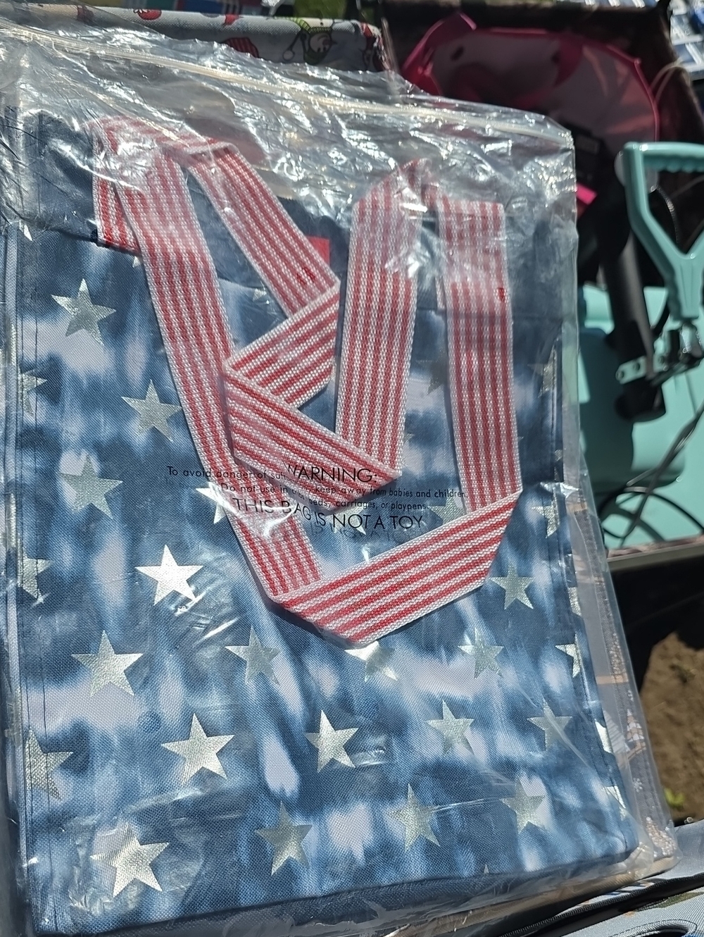 NEW Thirty-one Essential Storage Tote in tie dye stars